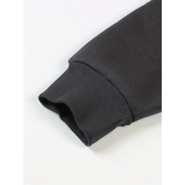 Women's Plus Size New York Graphic Hoodie - Casual Gray Zip-Up Sweatshirt with Kangaroo Pocket, Long Sleeves, and Ribbed Cuffs, Cute Hoodies