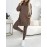 Women'S Elegant Long Sleeve Hoodie & Leggings Set - Cozy Brown Pullover with Drawstring Hood, Slim Fit Pants, Perfect for Fall/Winter, Casual Wear, Casual Wear|Sleek Fitted Top|Stretchy Fabric