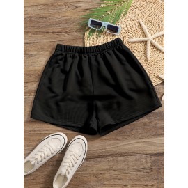 10pcs Women'S Spring Summer Casual Top and Pants Set Round Neck Short Sleeve T-Shirt + Comfortable Home Shorts -D10+K8-10pcs